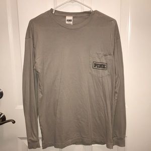 PINK Gray Long Sleeved Shirt